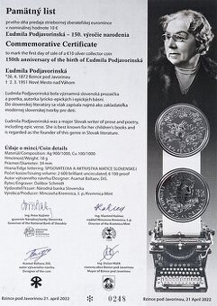 Pamätný list Ľudmila Podjavorinská