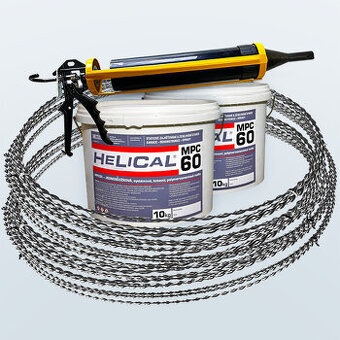 Helikálna výstuž 8mm + malta na kotvenie + aplikacna pistol
