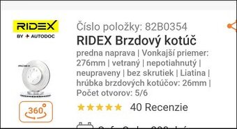 Nové brzdové kotúče