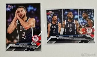 NBA karty - Topps USA team - Curry, Curry-Lebron-Durant