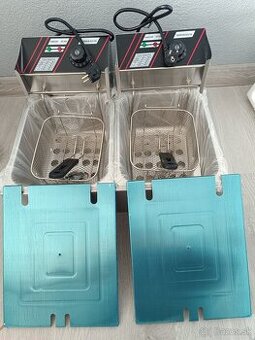 Profesionálna elektrická dvojitá fritéza – 2×6L, 2 košíky