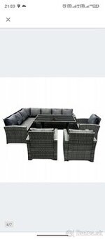 Sada záhradného terasového nábytku technorattan 9-miestna