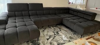 Antracitová sedacia súprava XL