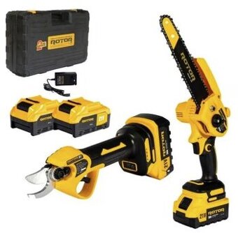 Sada AKU náradia mini reťazová píla + záhradný rezací nôž