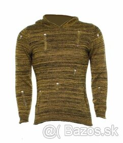 Trendy pletený sveter s kapucňou - 1