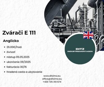 Zvárači E 111, Anglicko