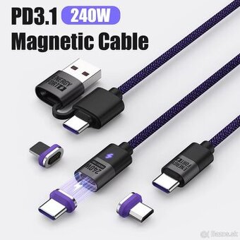 Magnetické koncovky usbC, microUSB, iphone Predám krátko po