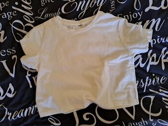 biely bavlneny crop top