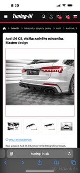 Zadný difúzor/vložka zadného naraznika audi s6