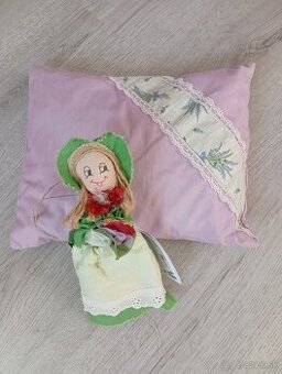 Levanduľové dekorácie - vankúšik, bábika
