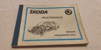 Škoda FAVORIT 135 136 L LS LX seznam náhradních dílů 1993