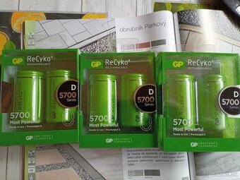Predám nabíjateľné batérie GP D 5700 ReCyko+