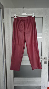 Bordové kožené nohavice v.L