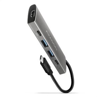 AXAGON HMC-5G2 5-in-1 Hub, USB-C 10 Gbps, 2× USB-A, 2× USB-C