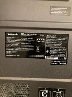 TV Panasonic TX-P42X10Y 42” uhlopriecka