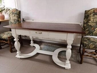 komplet renovovaný masivny/ dubovy jedalensky stol