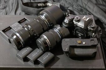 OM 1 +grip batery a objektívy