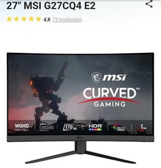 Predám herný monitor MSI 27"