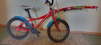 Detský bicykel s ťažnou tyčou
