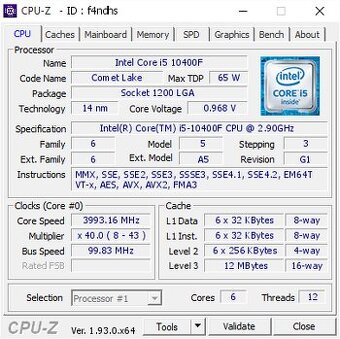 Intel i5 - 10400F LGA 1200