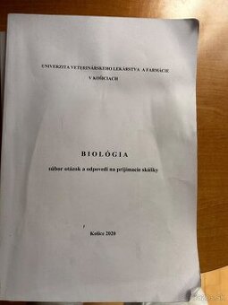 Súbor otázok na prijímacie skúšky UVLF farmacia