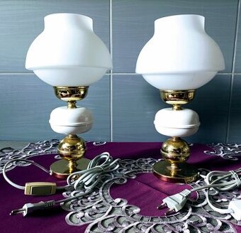 Retro sklenené lampy Kamenický Šenov