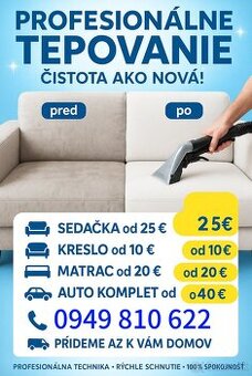 Tepovanie Košice 24/7
