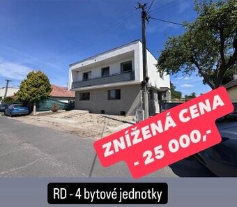 ZNÍŽENÁ CENA -Predáme dom-4 bytové jednotky v obci Jasová