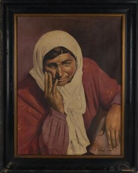 Obraz Július Horn-Žena v šatke