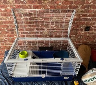 Klietka a veci pre králika\ morča, morské prasiatko