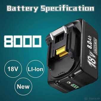 Aku bateria pre Makita 18v 8.0Ah