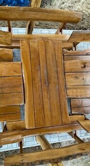 Drevený stôl + 2 x lavica