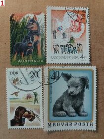 Nádherné poštové známky PSY