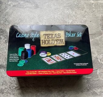 POKER SET - 200 ŽETÓNOV (PLECHOVÁ DÓZA)