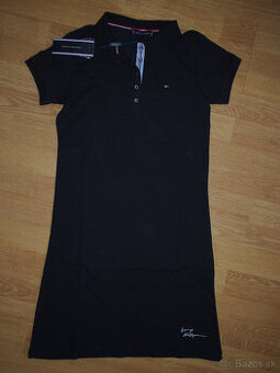 Tommy Hilfiger dámske tmavomodré/čierne polo šaty