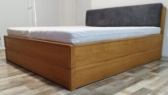 drevena polohovatelna manzelska postel 180x200x56 cm
