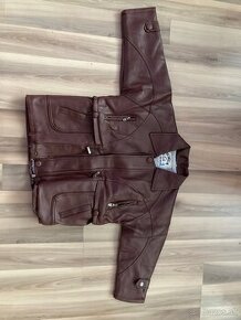 Koženkový kabátik zateplený