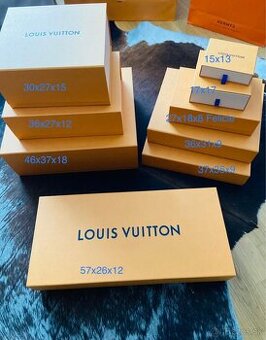 Louis Vuitton krabice a tašky