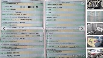 Renault Fluence 1.6 2015 predám MOTOR K4MV8, DVERE, MOTOR K4