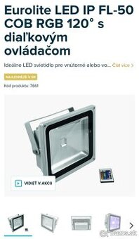 Eurolite LED IP FL-50 COB RGB 120° s diaľkovým ovládačom