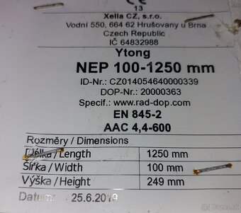 Nenosný preklad Ytong