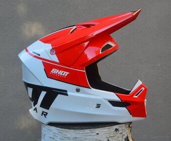 prilba helma SHOT ECE 22.06. červeno biela