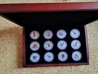 Australia Lunar 1 komplet sada 1oz 1999-2010 v kazete