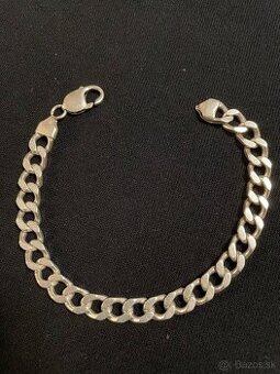 Masívna strieborná retiazka na ruku