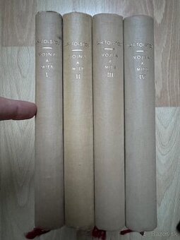 L.N. Tolstoj - Vojna a mier (4 knihy) vydané 1954
