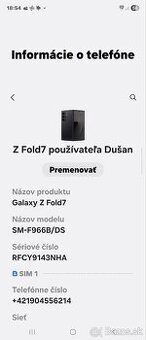 VYMENÍM SAMSUNG GALAXY Z FOLD 7 za SAMSUNG GALAXY S26 ULTRA