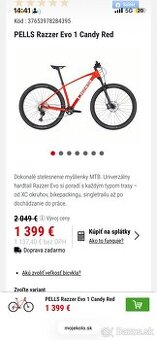 Horský bicykel Pells Razzer