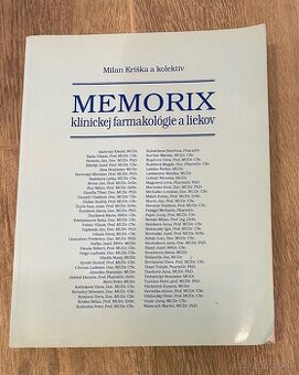Memorix klinickej farmakológie a liekov