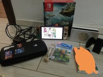 Nintendo Switch OLED, edícia ZELDA, príslušenstvo,hry,zaruka