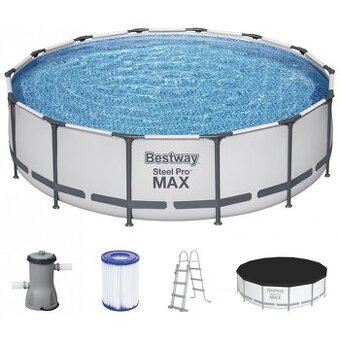 Bazén Bestway Steel Pro MAX, 56950, filtrácia, rebrík
